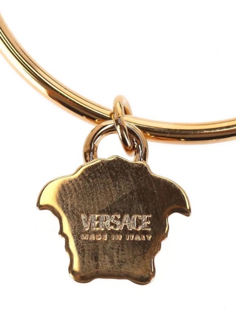 VERSACE Gold Hoop Earrings with Medusa pendant NEW IN BOX - Picture 4 of 11